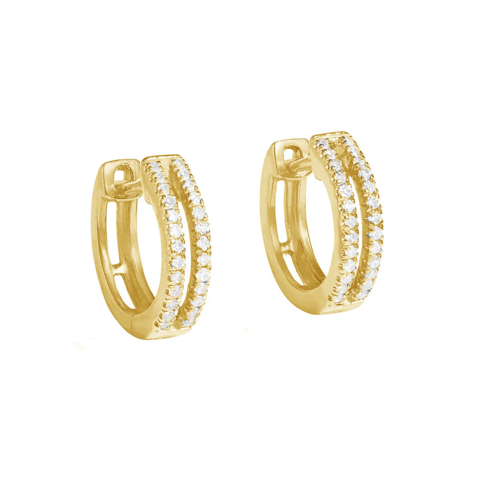 Radiant Double Row Huggies