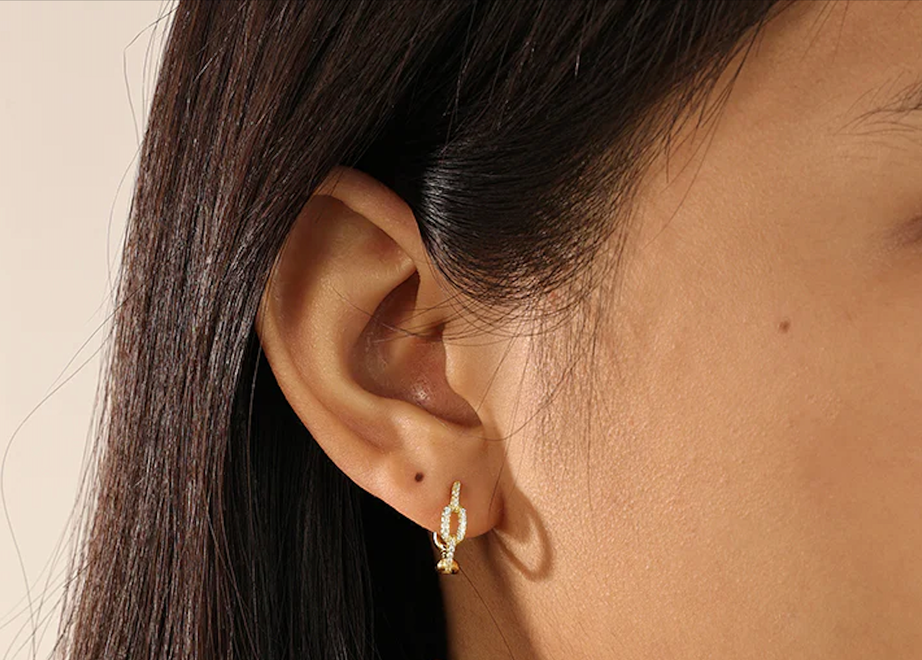 Golden Sparkle Hoop Earrings
