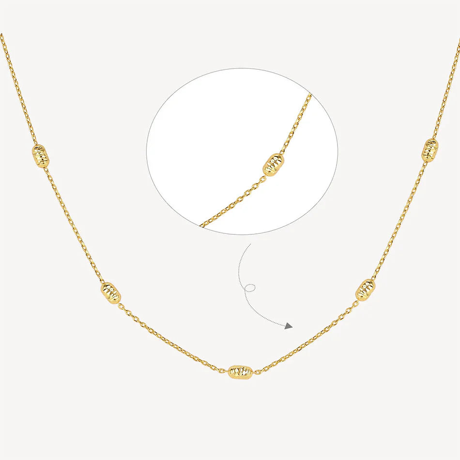 Golden Gleam Bead Necklace