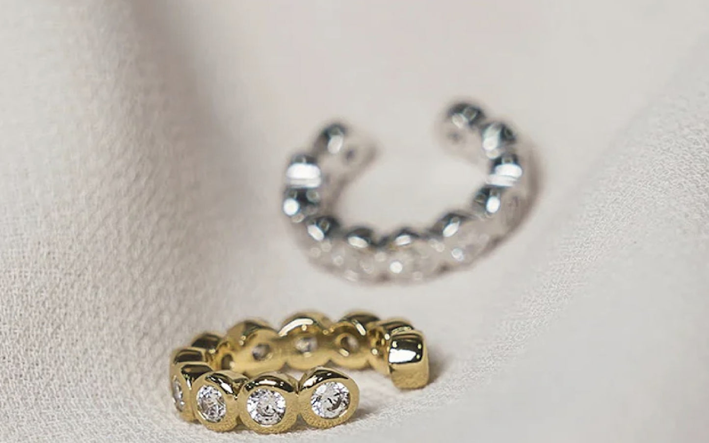 Gold Glamour non piercing Ear Cuffs