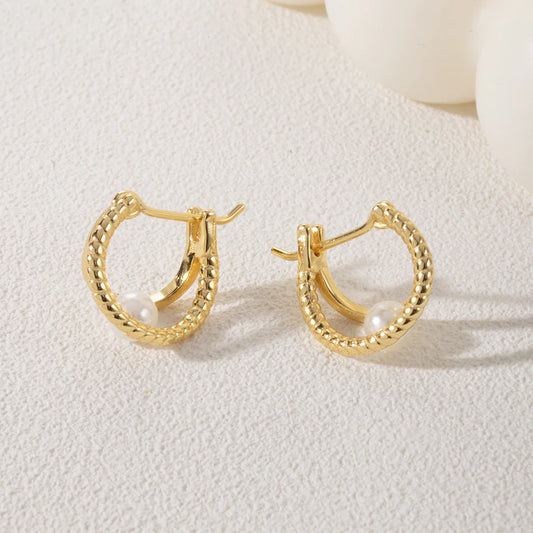 Pearl Rope Elegance Hoops