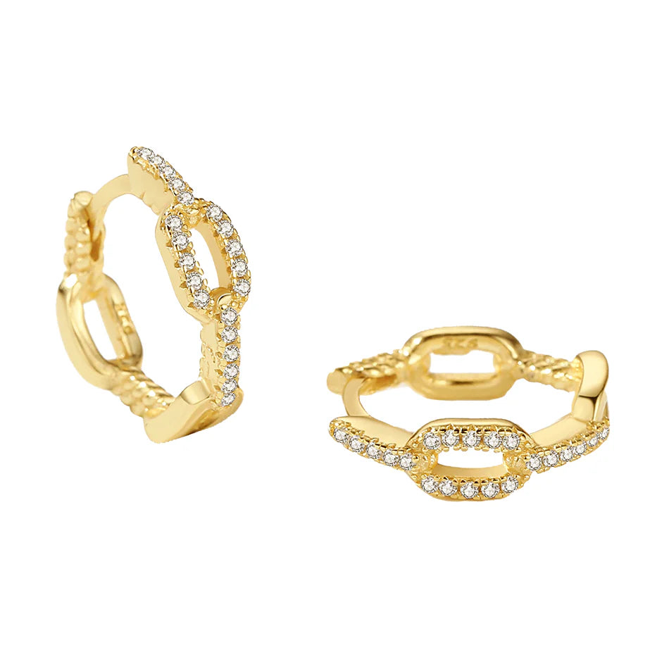 Golden Sparkle Hoop Earrings