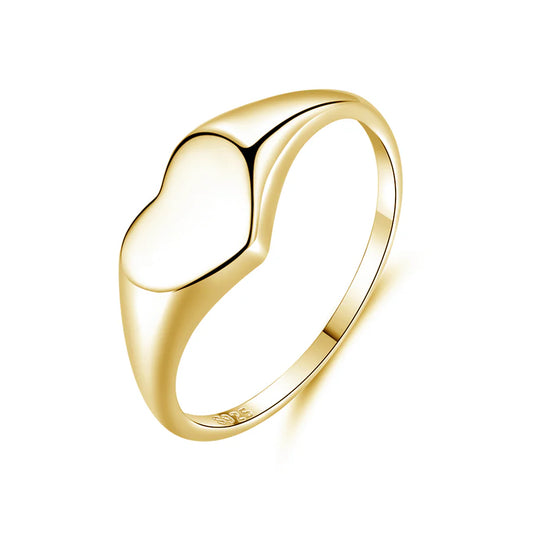 Timeless Love Heart Signet Ring