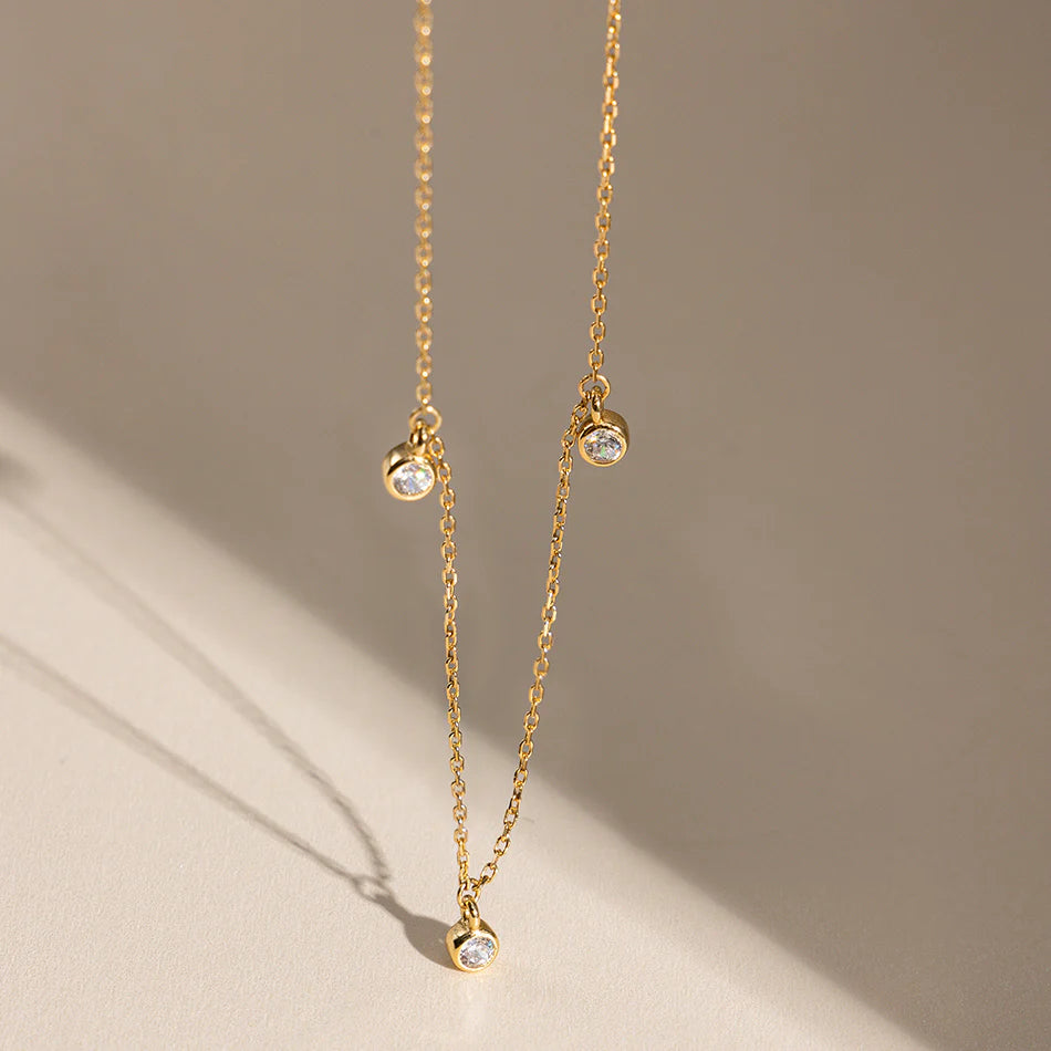 Sterling Sparkle Beaded Necklace