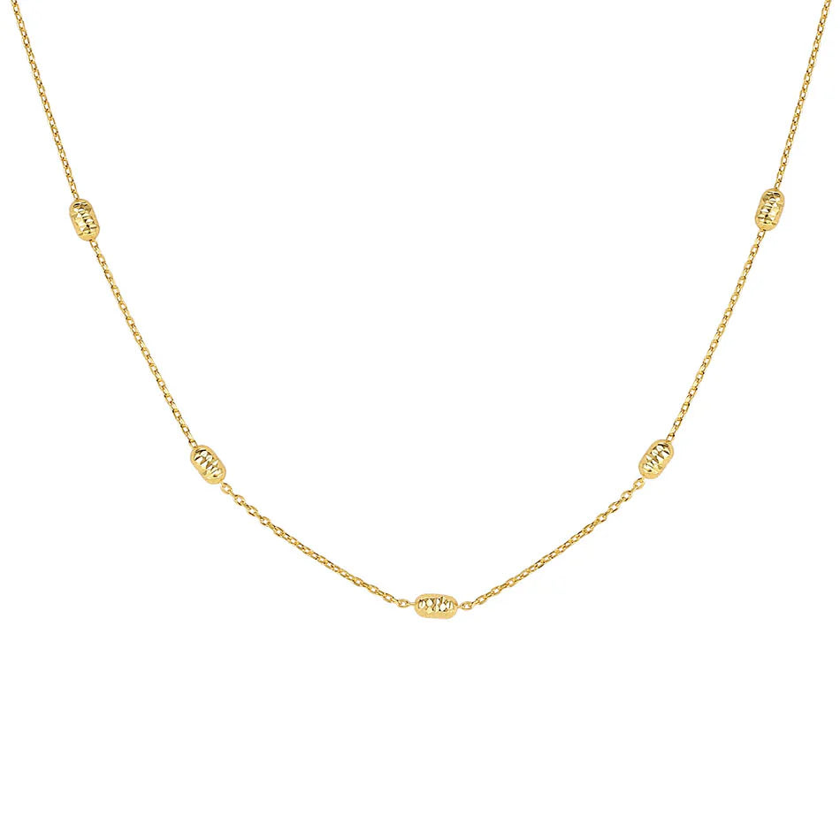 Golden Gleam Bead Necklace