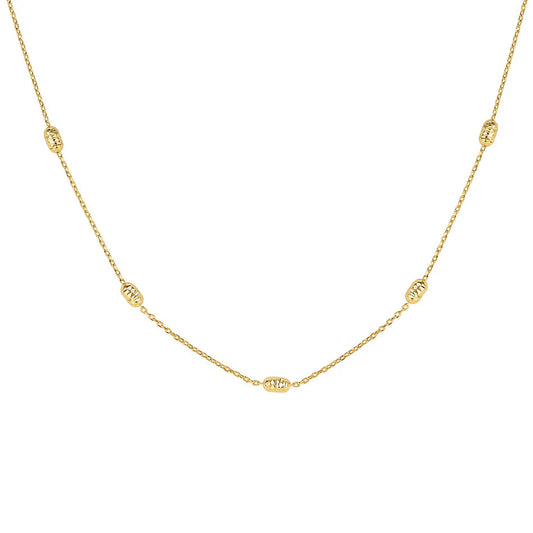 Golden Gleam Bead Necklace