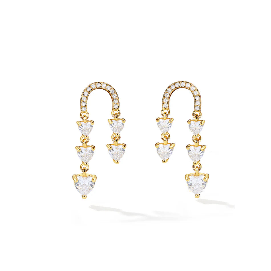 Zirconia Arch Tassel Studs