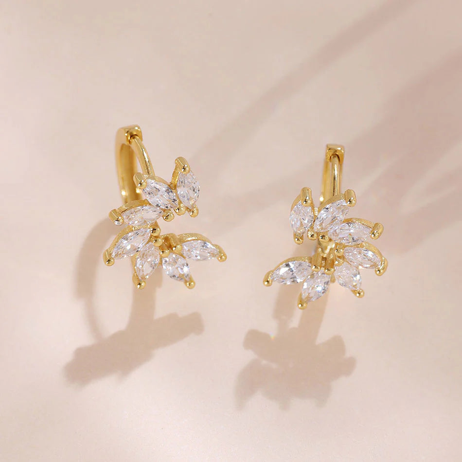 Sparkling Halo Hoop Earrings