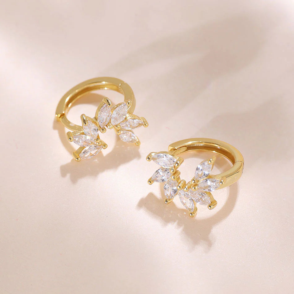 Sparkling Halo Hoop Earrings